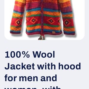 Colorful Wool Hooded Jacket